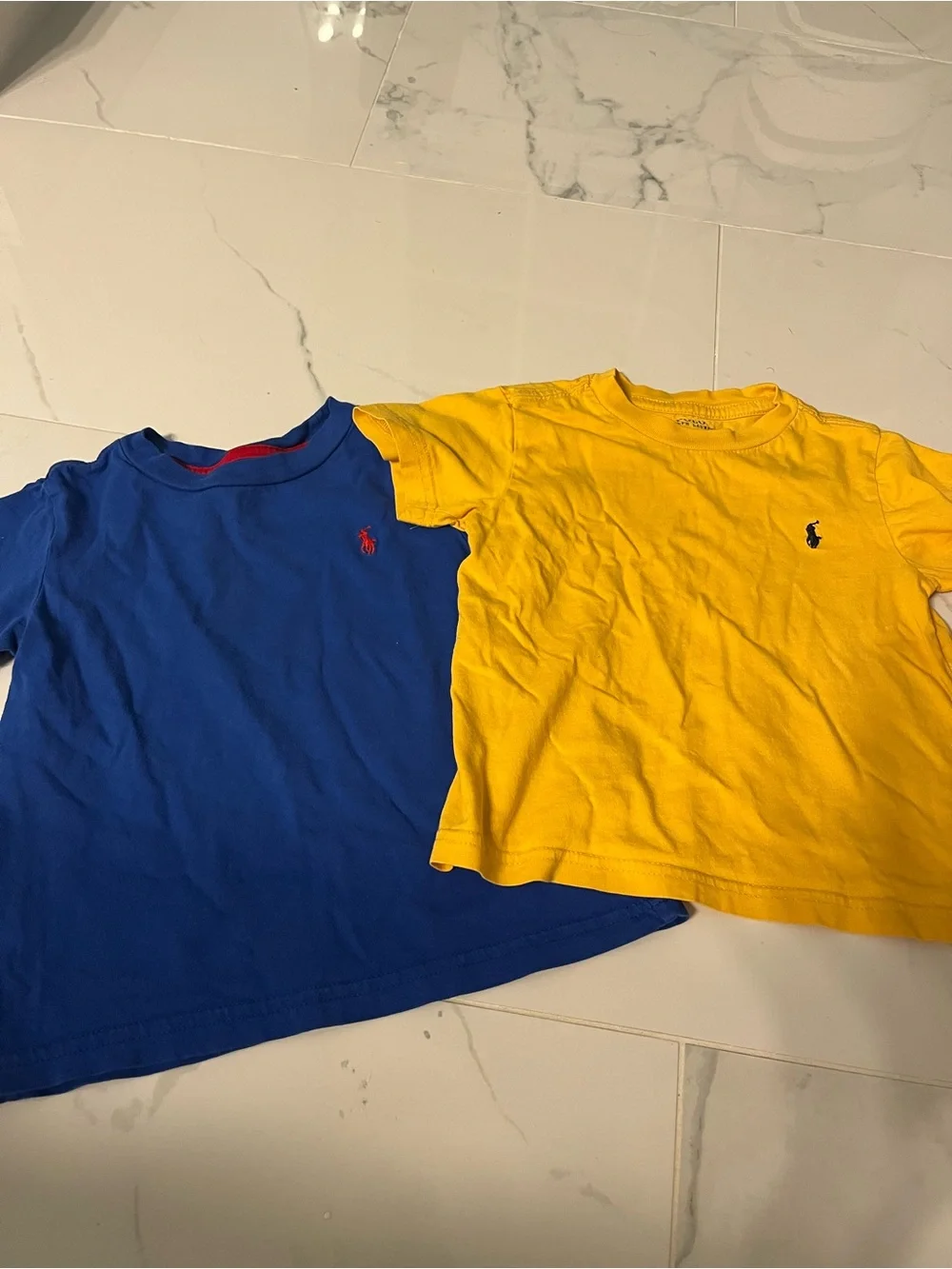 Ralph Lauren Kids Short Sleeve Tees in Royal Blue & Bright Yellow